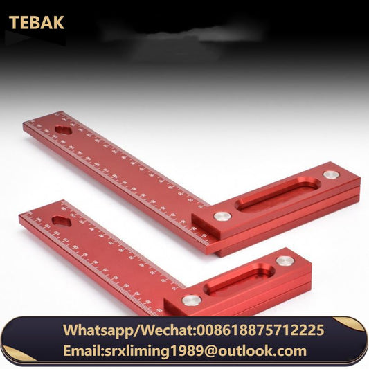 TEBAK W-79 90 Degree Woodworking Measuring Tool L Shape Carpenter Square Right Angle Ruler