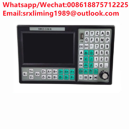 TEBAK CNC 5 Axis Offline Mach3 USB Controller SMC5-5-N-N 500KHz G-Code 7 Inch Large Screen 6 Axis Emergency Stop Hand Wheel MPG