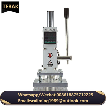 Mini Digital Hot Foil Stamping Machine 10*13cm Heating Plate Custom DIY Logo Letter Embossing Manual Hot Foil Stamping Machine