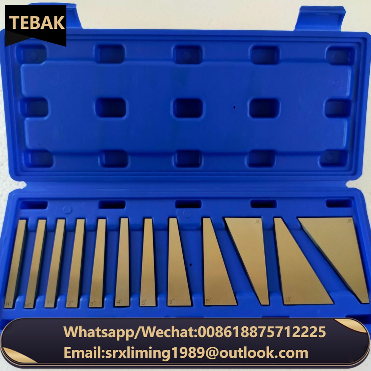 TEBAK Precision Block Gauge Angle Block Set Gage Angle Plates Precision +/- 20 Seconds, Machinist Tool Block Gauge Gage