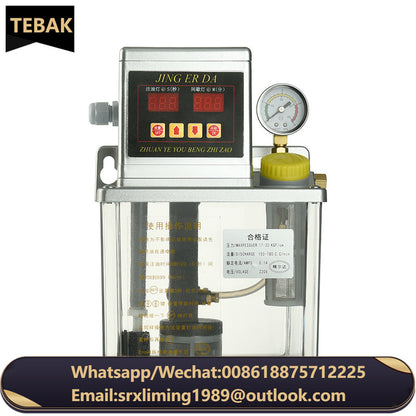 Tebak Electric Grease Pump 220V Lubricant Pump Automatic Lubricating Oil Pump Automatic Electrical Lubrication Pump