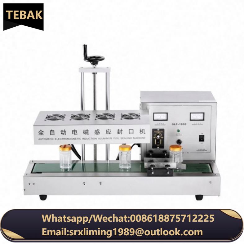 TEBAK SY-GLF-1800  Twist Cap Induction Seal Machine Induction Hat Filling Manufacture Aluminum Foil Cup Sealing Machine