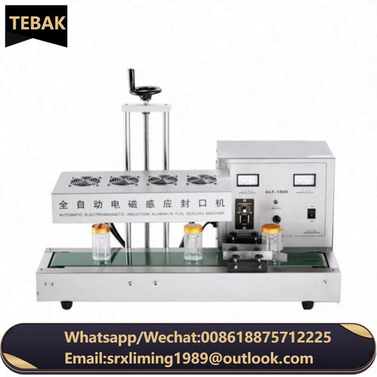 TEBAK SY-GLF-1800  Twist Cap Induction Seal Machine Induction Hat Filling Manufacture Aluminum Foil Cup Sealing Machine