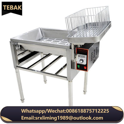 TEBAK French Fries Chicken Leg Fryer Automatic Fryer Machine Commercial Large Capacity Single Cylinder Fryer