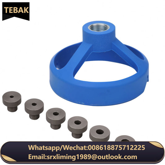 TEBAK W-119 Red Color 6 7 8 9 10 mm Round Aluminium Alloy Woodworking Drill Bit Locator Hole Circle Drilling Guide Jig