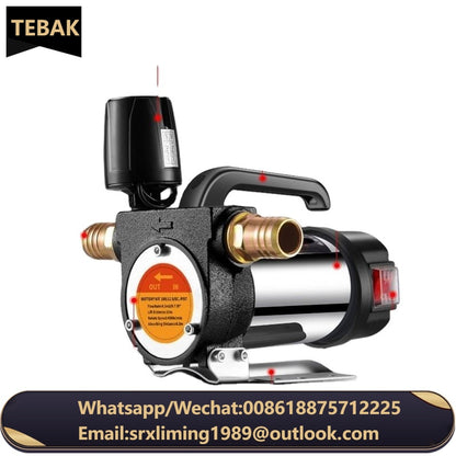 TEBAK Pump Electric diesel 12v Volt 24V220V High Power Gun Stop Pump Stop Self-priming Self-stop Refueling Gun
