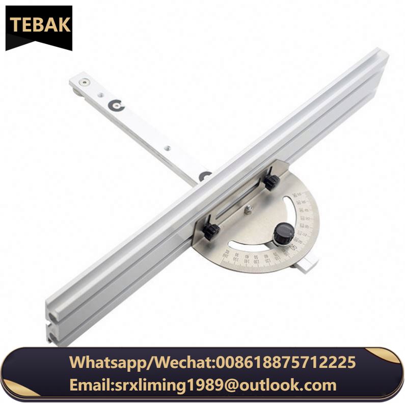Miter Gauge Aluminum Profile Fence With Track Stop Table Saw Router Miter Gauge Saw Assembly Ruler for Woodworking Tools DIY