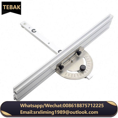 Miter Gauge Aluminum Profile Fence With Track Stop Table Saw Router Miter Gauge Saw Assembly Ruler for Woodworking Tools DIY
