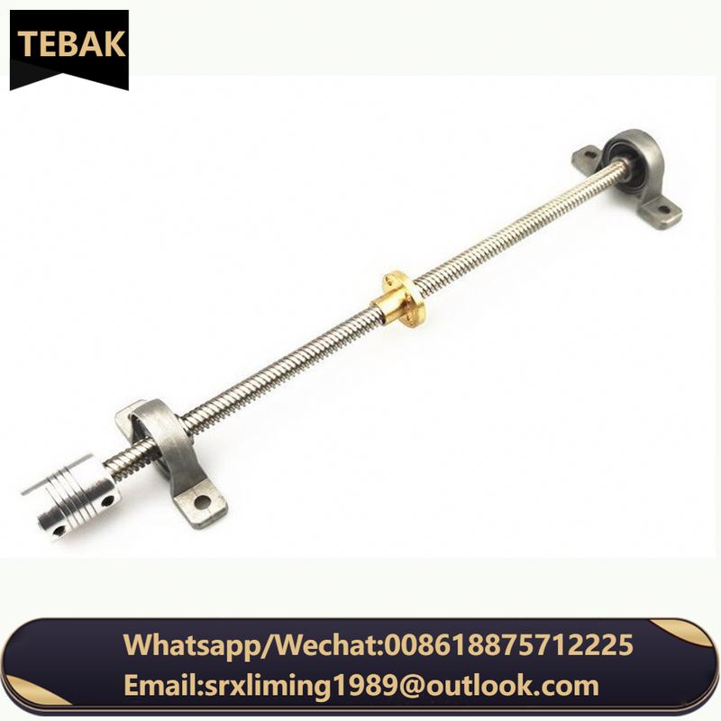 TEBAK D-09 CNC 3D Printer Parts 500mm 400 350 200 100 T8 8mm Lead Screw Lead Vertical Horizontal Kit KFL08 KP08 With Nut Bearing