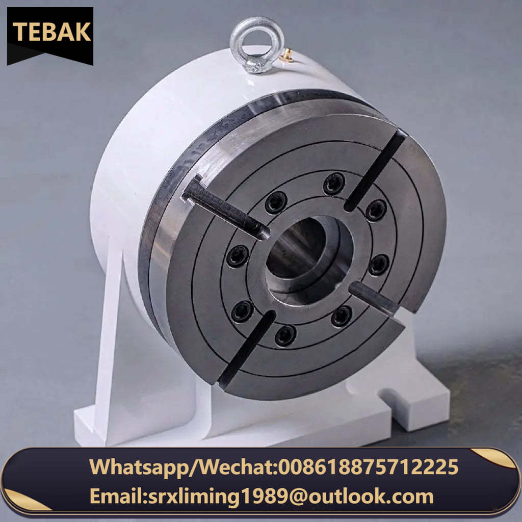 Tebak Radial and Axial Preload Bearings Hydraulic and Pneumatic Indexer NC Rotary Table for CNC Milling Machine