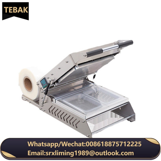 Fruit Vegetables Manual Packing Machine Fast Food Tray Sealing Machine Plastic Film Packaging Sealer Heat Seal Sealing Machine