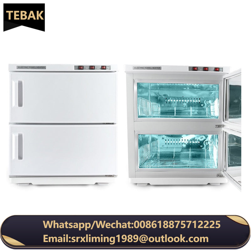 TEBAK Professional Electric Vertical Salon Spa Tool Cabinet Towel Heater Ultraviolet Towel Warmer