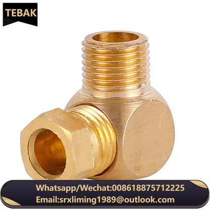 4mm & 6mm Brass Plastic Straight Pipe Fittings Compression Ferrule Tube Connector Lubrication Head Model Machine Tool Adapter