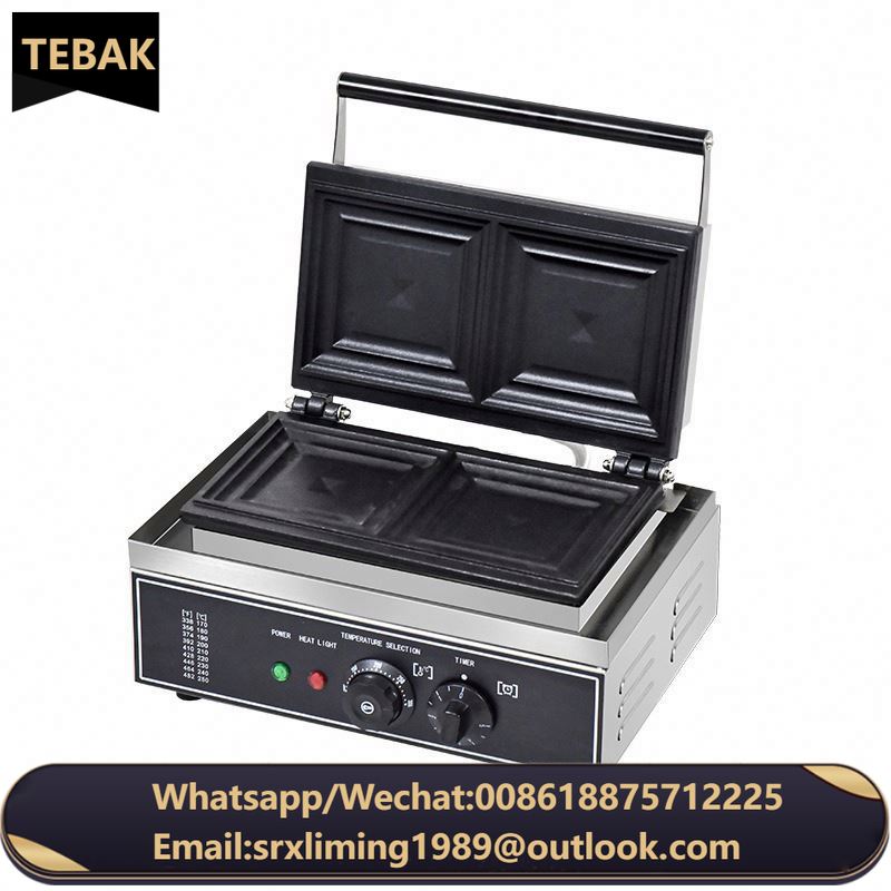 Commercial Sandwich Electric Heating Hot-Pressed Pearl Toast Bread Maker Stainless Steel Sandwich Snack Equipment