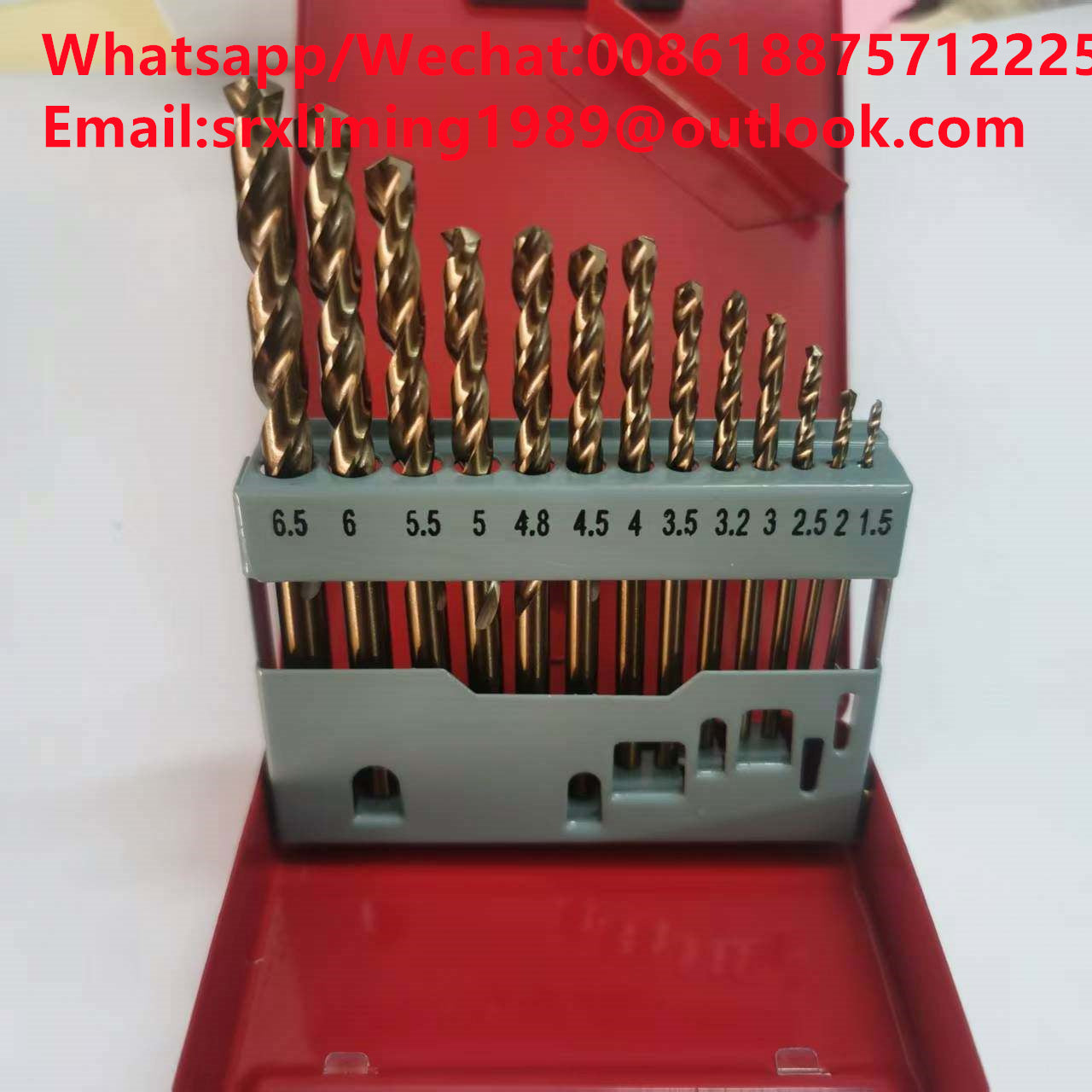 13pcs Twist Drill Bit Set High Speed Steel Metric Straight Shank Hss Twist Drill Bit M35 Cobalt Twist Drill Bit for Iron Mental