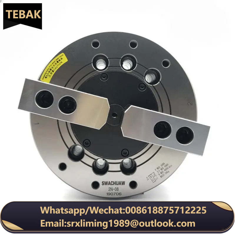 2 Jaw Lathe Chuck 6/8/10/12 Inch 2 Jaw Dynamic Non Through Hole Hydraulic Chuck Power Chuck for CNC Lathe Machine