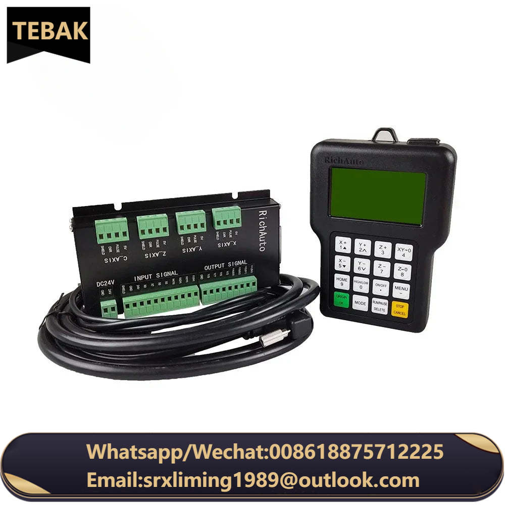 CNC Controller Richauto DSP A11E A18E  3Axis 4Axis USB Remote Control System, Supports Multi-Head Replacement and G Code
