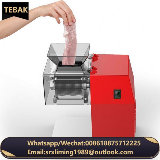 TEBAK Portable Meat Slicer Fresh Meat Slicer Desktop Commercial Cutting Slicing Meat