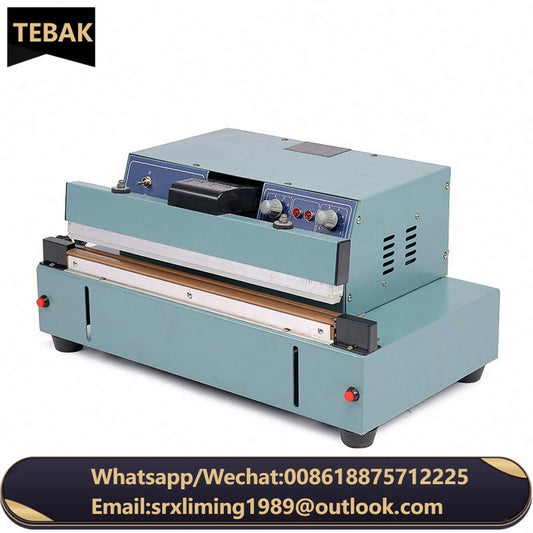 TEBAK Semi Auto Heat Pedal Aluminum Food Chemical Materials Plastic Bag Foot Impulse Cutter Sealer Sealing Machine
