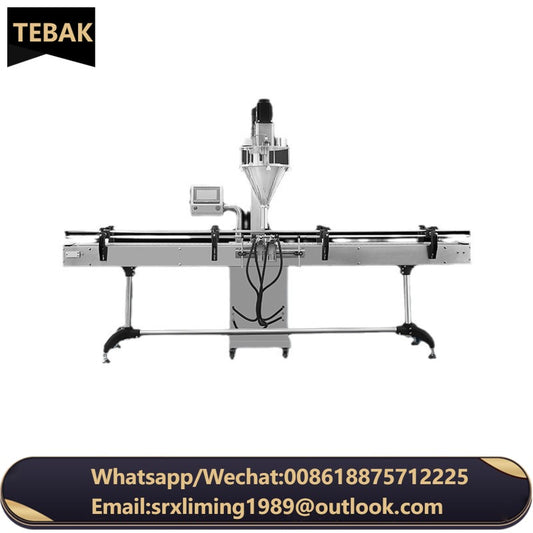 TEBAK Automatic Auger Screw Filler Chili Coffee Milk Small Jar Bottle Cosmetic Powder Bottle Weighing Powder Filling Machine