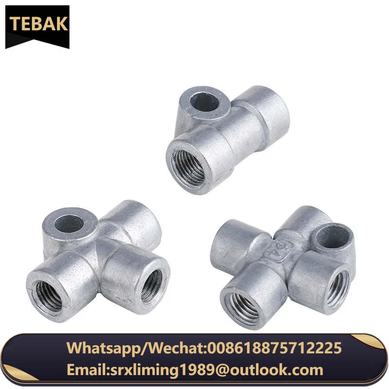 TEBAK Fixed Zinc Alloy Three-way/two-way/four-way Joint Distributor Oil Drain 4/6mm Oil Pipe M8 * 1 M10 * 1