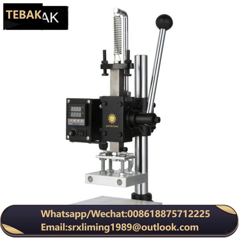 A TEBAK Manual Leather Paper Wood Machine Heat Press Machine Letters Hot Foil Stamping Machine