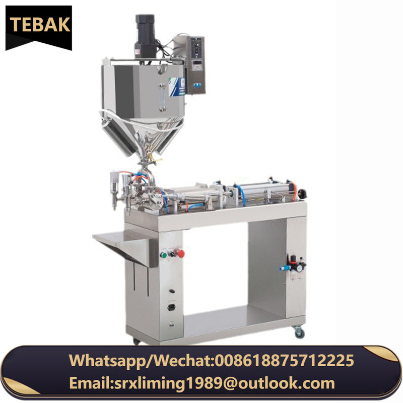 TEBAK G2WLD-1000H Floor-standing Paste Viscous Machine Heating and Mixing Filling Machine for Sauces Ketchup Peanut Butter Honey