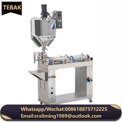 TEBAK G2WLD-1000H Floor-standing Paste Viscous Machine Heating and Mixing Filling Machine for Sauces Ketchup Peanut Butter Honey