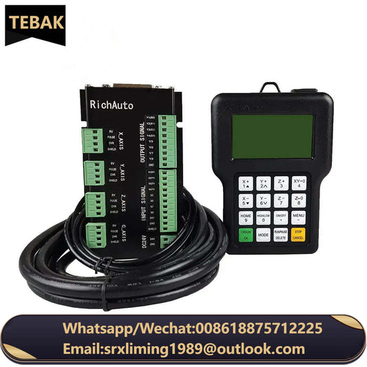 TEBAK CNC Controller Richauto DSP A11E A18E 3Axis 4Axis USB Remote Control System Supports Multi-Head Replacement and G Code