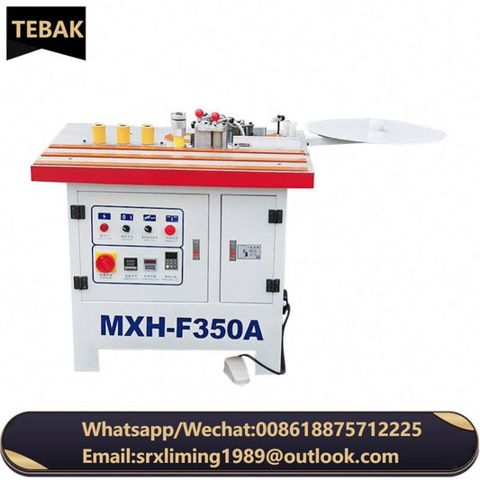 A TEBAK XJ-44 Double Gluding Manual Edge Bander Straight Curve Woodworking Edge Banding Machine