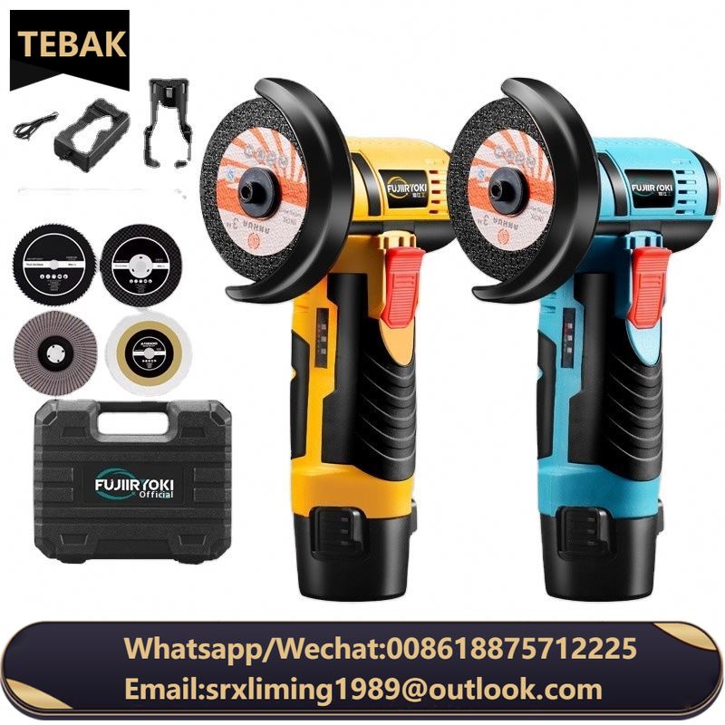 TEBAK Small Household Handheld Polishing Machine Electric Cutting Machine Portable Cordless Brushless Electric Angle Grinder