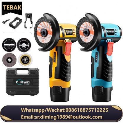 TEBAK Small Household Handheld Polishing Machine Electric Cutting Machine Portable Cordless Brushless Electric Angle Grinder