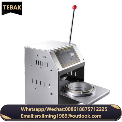 TEBAK Electric Aluminum Customized Fast Food Manual Semi-automatic Foil Square Sealer Container Heat Boxes Sealing Machine