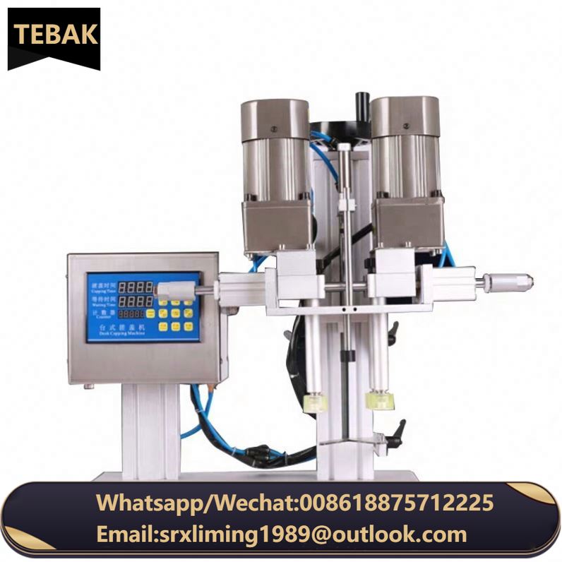 Pneumatic Twist Off Trigger Spray Capping Sealer Desktop Liquid Perfume Pump Bottle Crimping Pressing Capping Machine