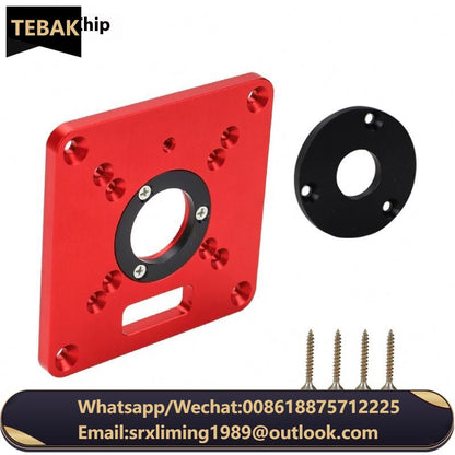 TEAK W-55 Aluminum Router Table Insert Plate Red Universal Trimming Machine Flip Board for Woodworking Benches Router Table Plat