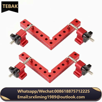 TEBAK 90 Degree Positioning Squares Woodworking Carpenter Corner Clamping Square Tool for Picture Frame Box Cabinets Drawers
