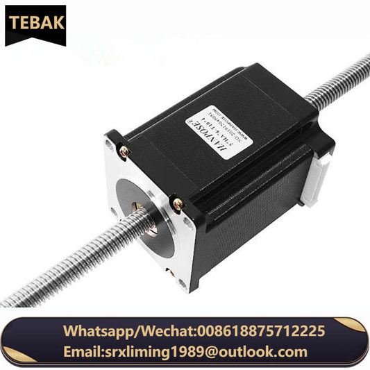 57 Through-type Trapezoidal Screw Drive Stepper Motor T10 Linear Screw Extension Linear Motor Length 76MM