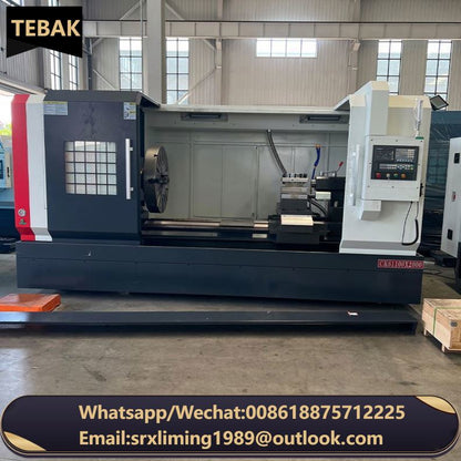 Tebak Heavy Duty Ck61100 China 1500/2000/5000mm Cnc Horizontal Metal Lathe Machine With Siemens Controller System