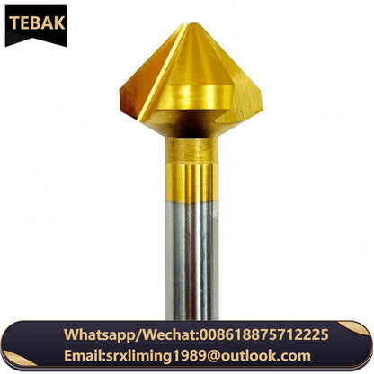TEBAK Factory High Quality 90 Degree HSS TIN Coated 6.3mm Chamfer Cutter