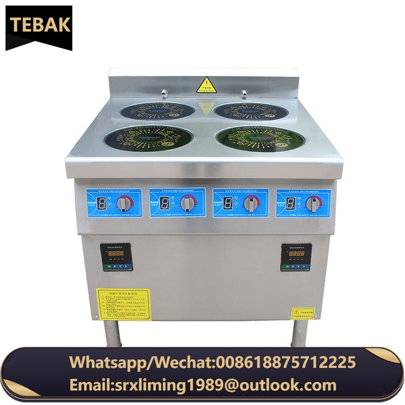 TEBAK Restaurant 4 Burners Electric Cooktop Stove Commercial Induction Cooker Stainless Steel Electric Induction Cookers