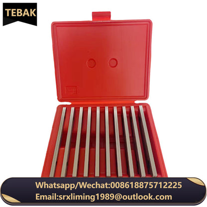 TEBAK 1/8\" Thick X 6\" Long 10 Pairs Machinist Thin Parallel Block Bar Tool Set Steel Material with 2 Holes for CNC Machine