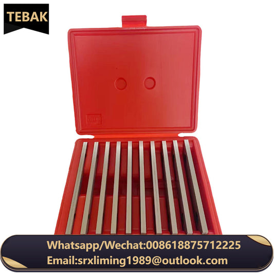 TEBAK 1/8\" Thick X 6\" Long 10 Pairs Machinist Thin Parallel Block Bar Tool Set Steel Material with 2 Holes for CNC Machine