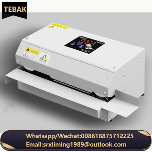 TEBAK Date Printing Continuous Induction Aluminum Foil Sealing Machine Plastic Coffee Tea Non Woven Heat Sealing Machine