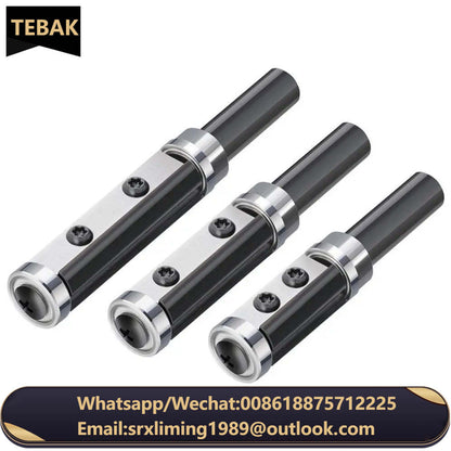 TEBAK Disposable Trimming Knife 1/2 Handle Detachable Side and Face Milling Spiral Wood Shaper Cutter Head for Woodworking