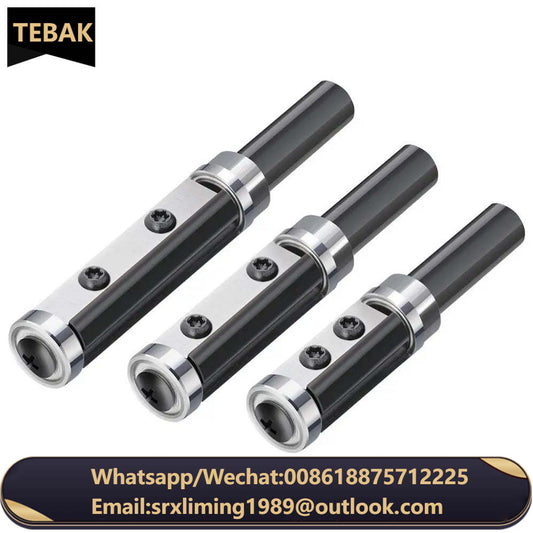 TEBAK Disposable Trimming Knife 1/2 Handle Detachable Side and Face Milling Spiral Wood Shaper Cutter Head for Woodworking