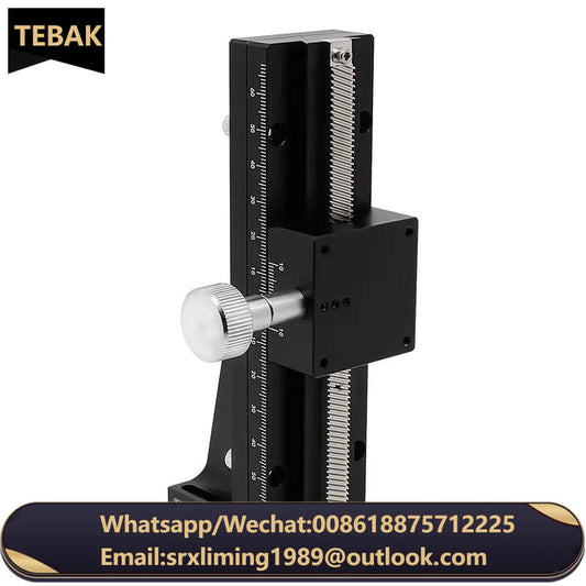 LWZ60 L=100-500mm Z Axis Dovetail Groove Linear Long Stroke Fine-Tuning Sliding Table Manual Displacement Trimming Platform