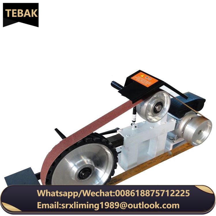 TEBAK Automatic Desktop Small Metal Sanding Belt Machine Manufacturer Belt Grinder Machine