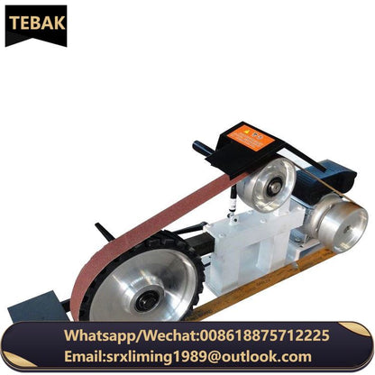 TEBAK Automatic Desktop Small Metal Sanding Belt Machine Manufacturer Belt Grinder Machine