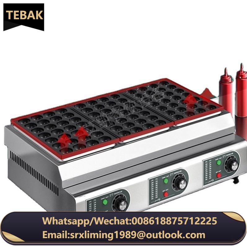 Commercial Stalls With Electric Heating 84-hole Octopus Balls Electromechanical Hot Veneer Fish Ball Furnace Wholesale