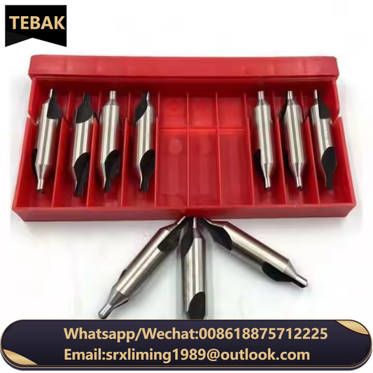 TEBAK Drills Bits for Lathe Metalworking Center Spotting HSS Countersink Self Center Combination Drill Bit Center Drill Bits